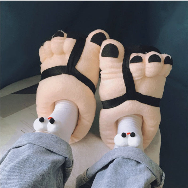 Funny Giant Foot Plush Winter Oversized Slipper - Image 0