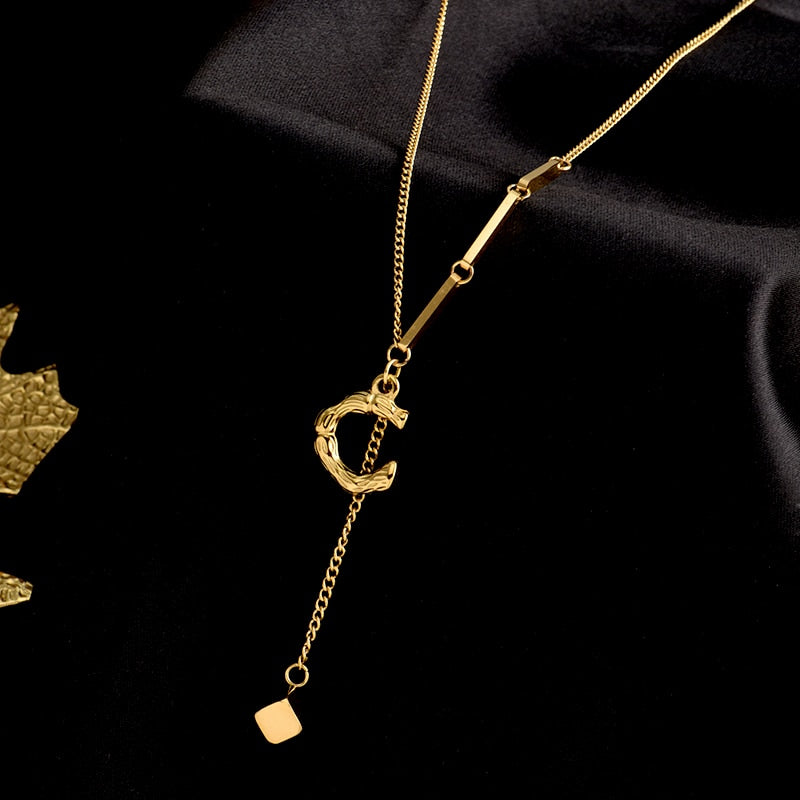 Charming Initials Letter Necklace - Image 28