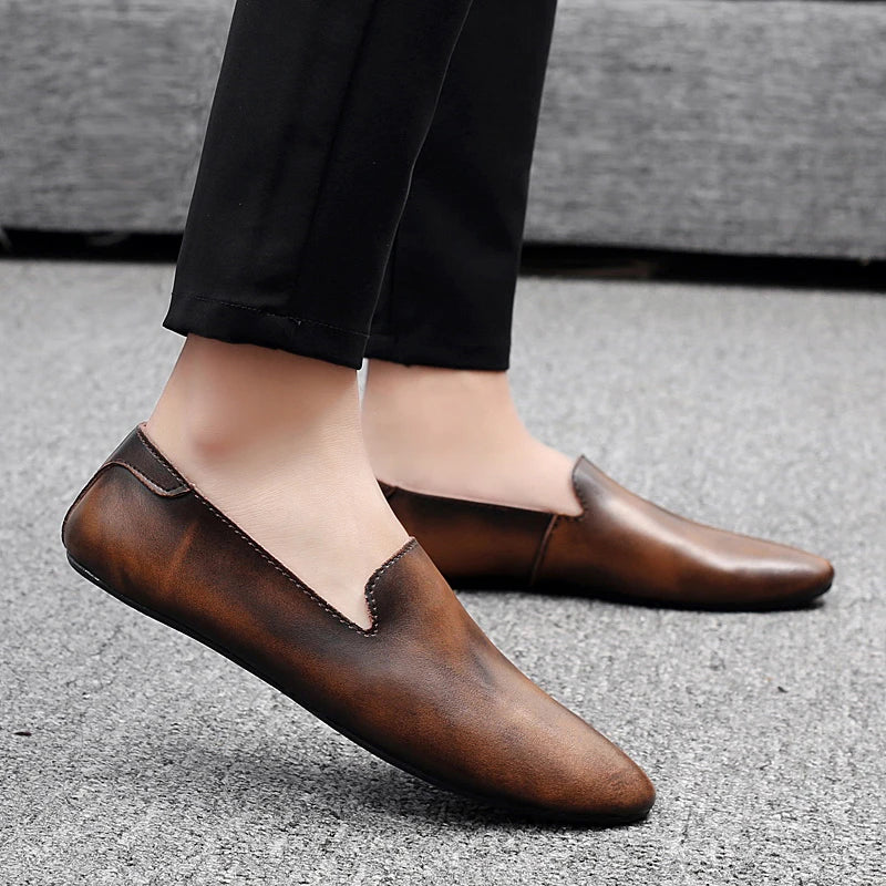 Leather Comfort Slip-on Men Shoes - Image 3