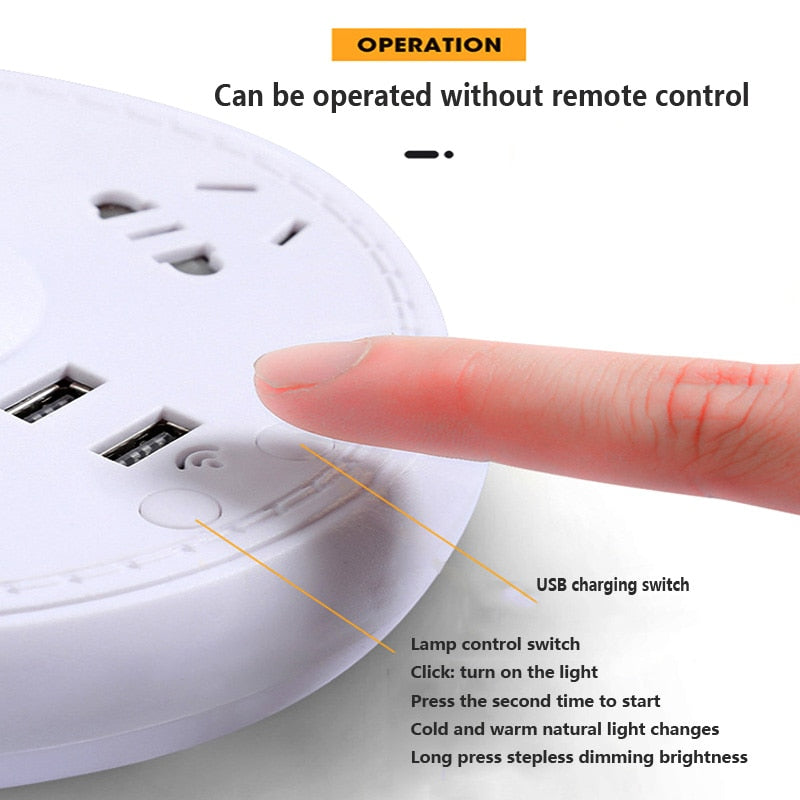 Multi Power Strip Phone Holder Table Lamp - Image 4