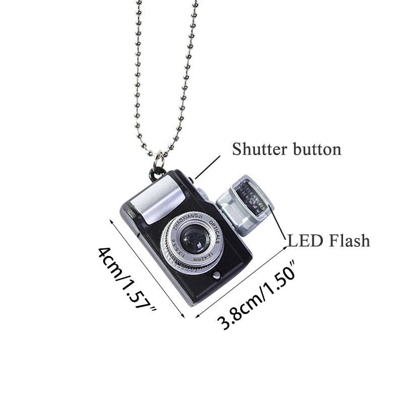 Vintage Camera Shaped Flashlight Necklace - Image 3