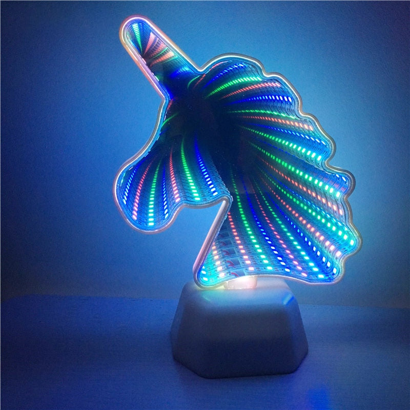 Heart Mirror LED Night Lamp