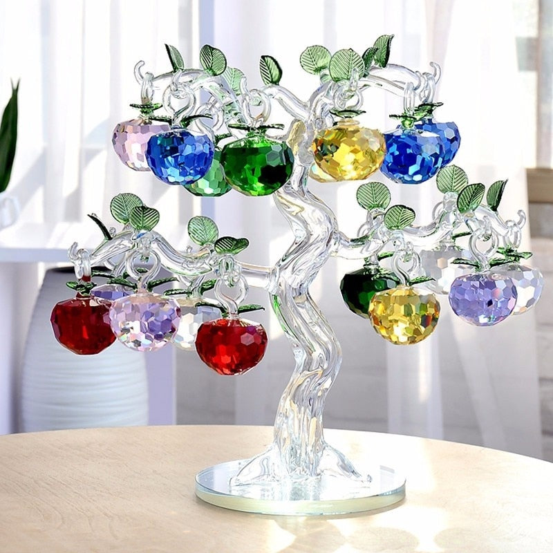 Elegant Crystal Apple Tree Home Decor