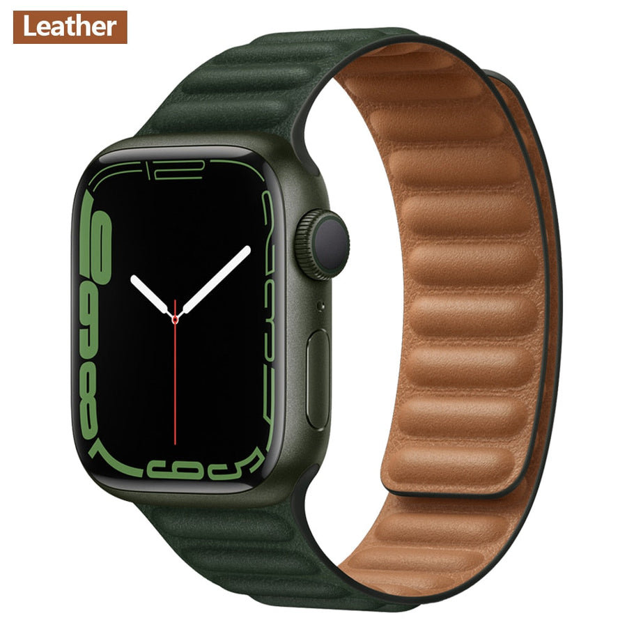 Magnetic Strap Leather Smart Watch Band - Image 15