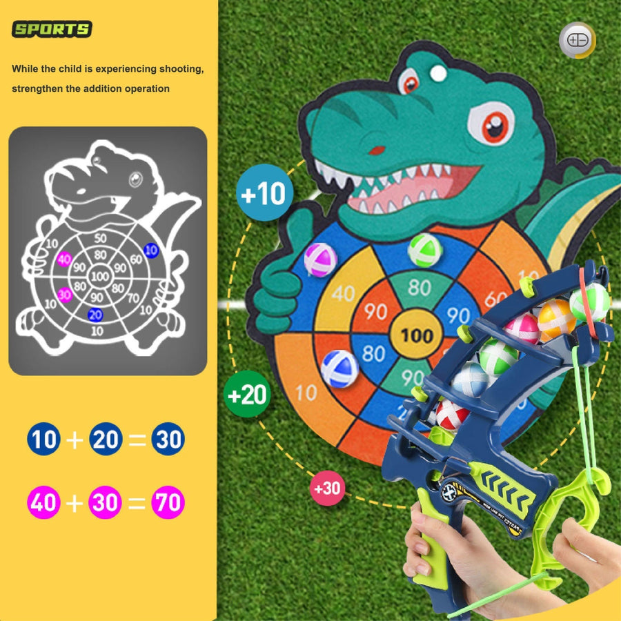 Dinosaur Sticky Ball Bow Dartboard Game - Image 4