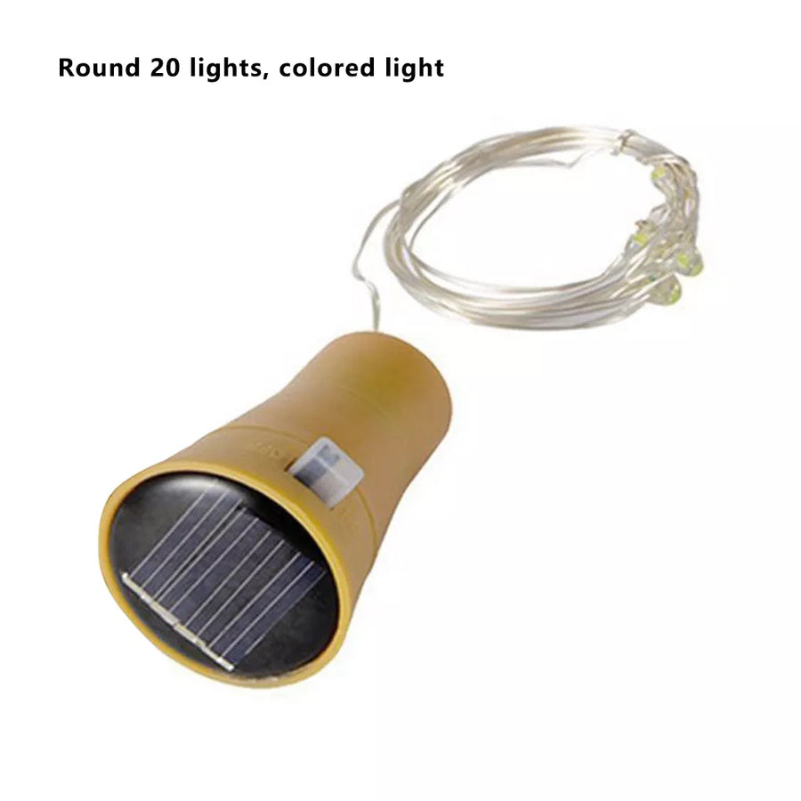 Solar-Powered Bottle Cork String Lights - Image 11