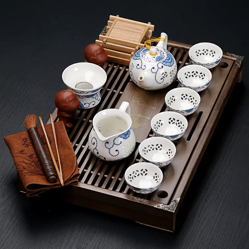 Vintage Time Chinese Style Tea Tray Set - Image 3
