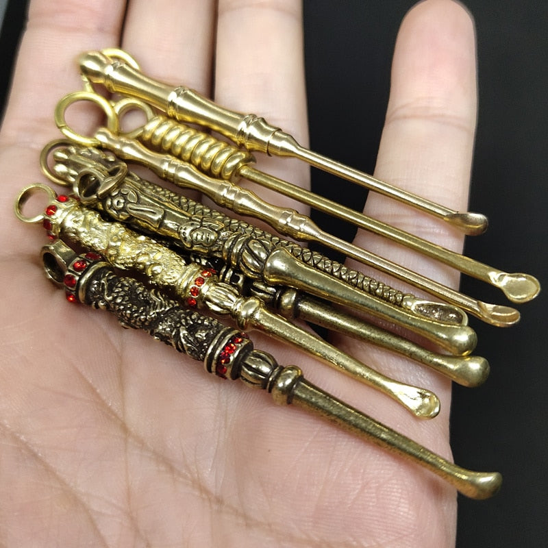 Retro Radiance Brass Mini Tool Vintage Keychain - Image 3