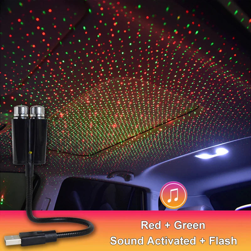 Colorful Sky Sound Activated LED Projector Night Light