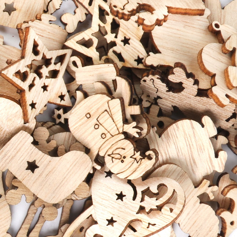 Wooden Winter Happy Christmas Ornaments - Image 8