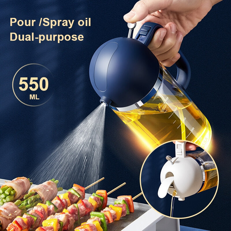 2in1 Oil Spray Dispenser Bottle