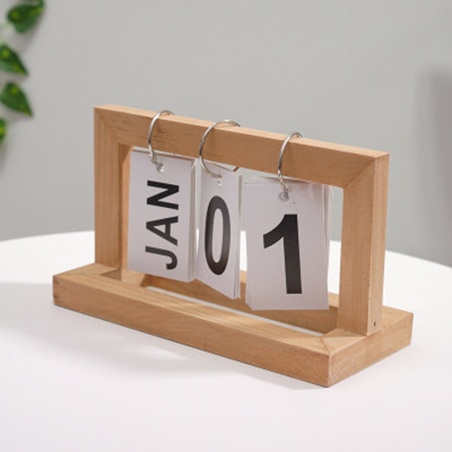 Wooden Flip Desktop Daily Calendar - Image 11