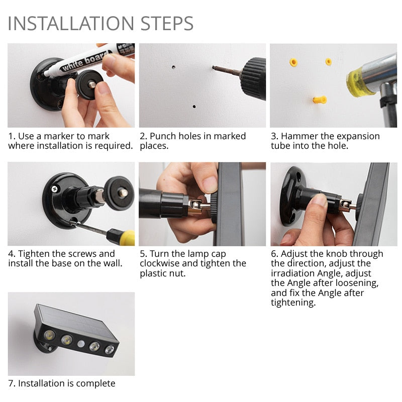 LED Solar Motion Sensor Outdoor Light - Image 7