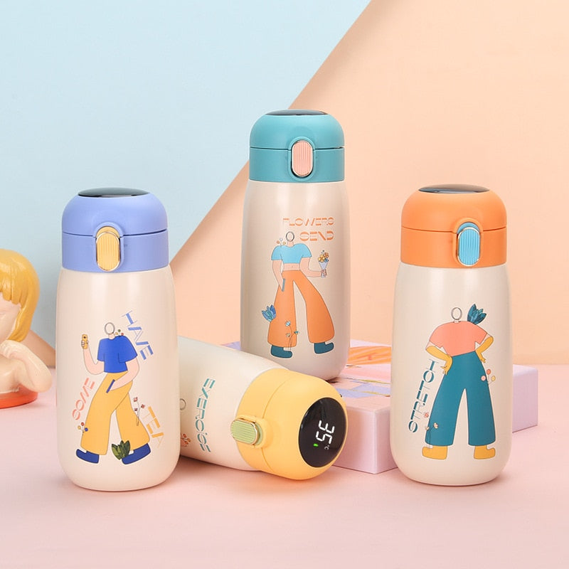 Funky LED Temperature Display Thermal Water Bottle - Image 0