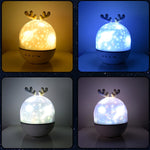 Rotating Deer Music Star Projector Night Lamp