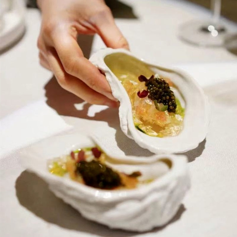 Oyster Shaped Ceramic Plate - Image 0