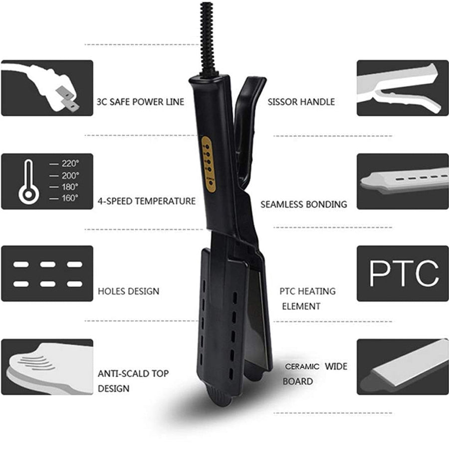Heat Flex Adjustable Ceramic Iron Hair Styling Straightener - Image 2