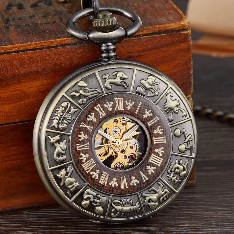 Retro Europe Rhythm Wood Pocket Watch - Image 4