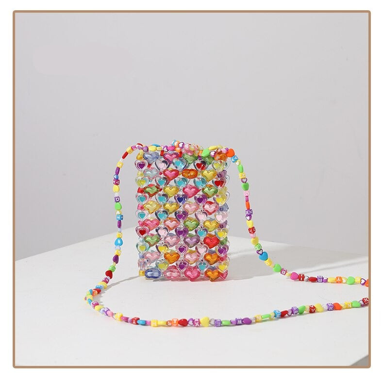Love Beaded Hearts Colorful Mini Handbags - Image 4