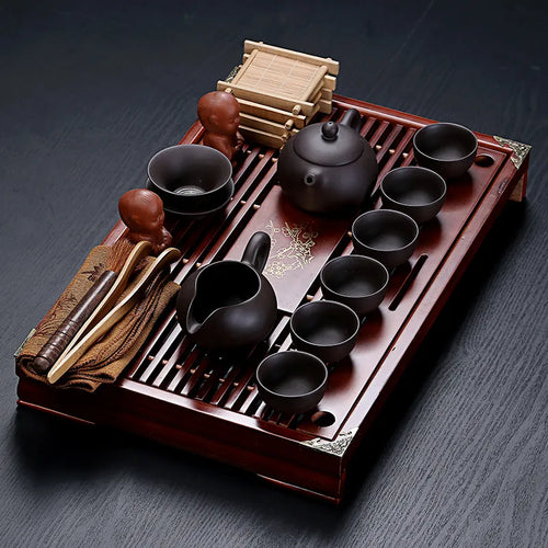 Vintage Time Chinese Style Tea Tray Set - Image 0