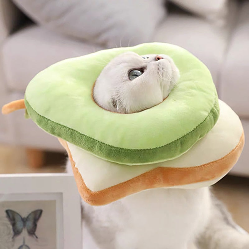 Soft Avocado-Shaped Pet Healing Collar