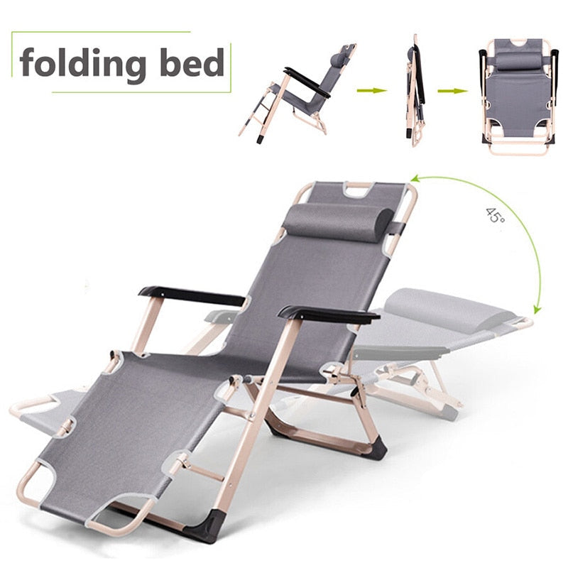 Foldable Metal Modern Camping Lounge Chair - Image 2