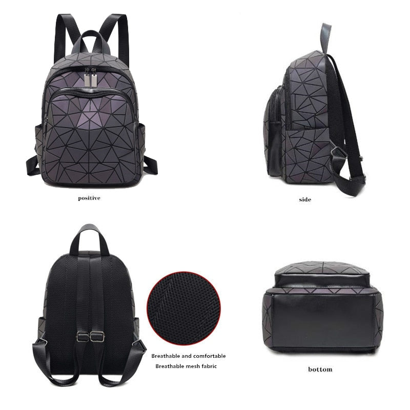Rainbow Rise Luminous Holographic Backpack - Image 2