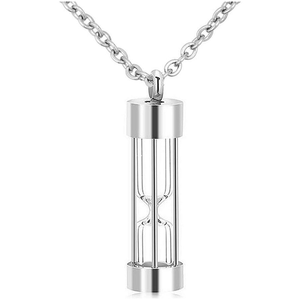 Memory Hourglass Glass Necklace