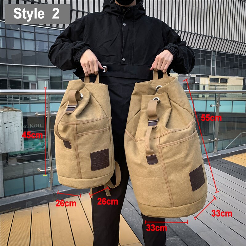 Nomad Friendly Canvas Bucket Bag Backpack - Image 1
