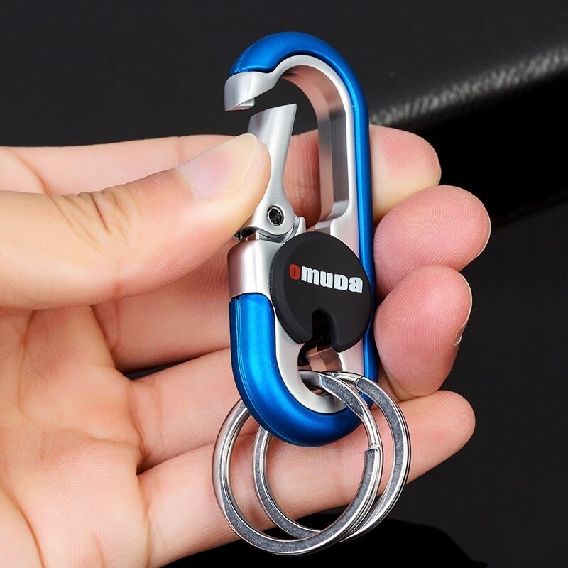 Steel Secure Double Ring Hook Keychain