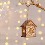 DIY Wooden Hanging House Decor Glowing Lamp