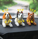 Cute Head Shaking Dogs Car Decor