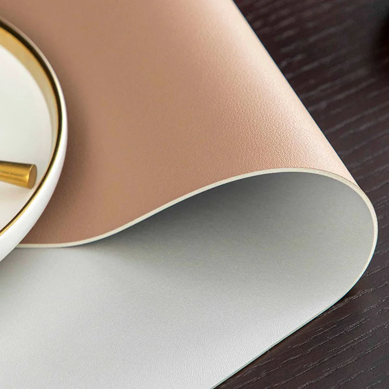 Leather Waterproof Chic Double-Sided Table Mat - Image 0