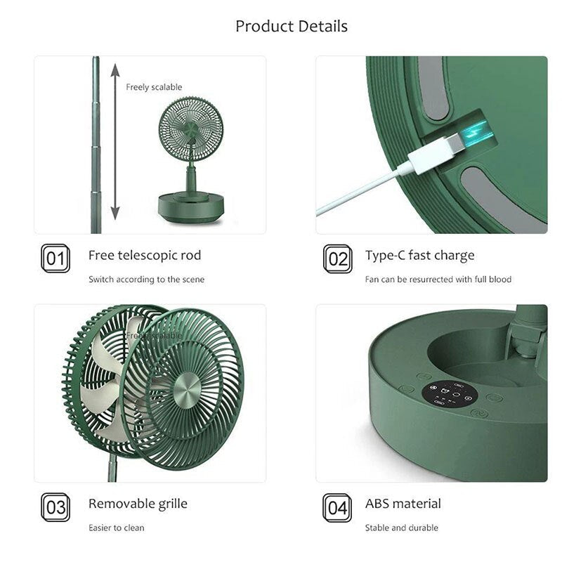 Elegant Mini Foldable Humidifier Fan - Image 4