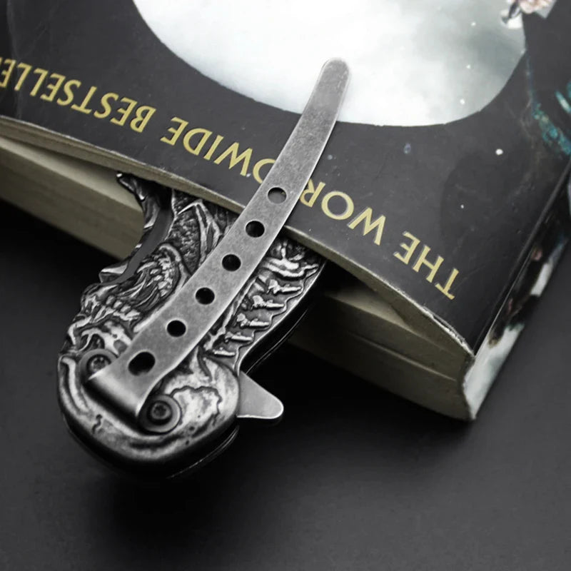 Tactical Nigh Skull Foldable Pocket Knife - Image 3