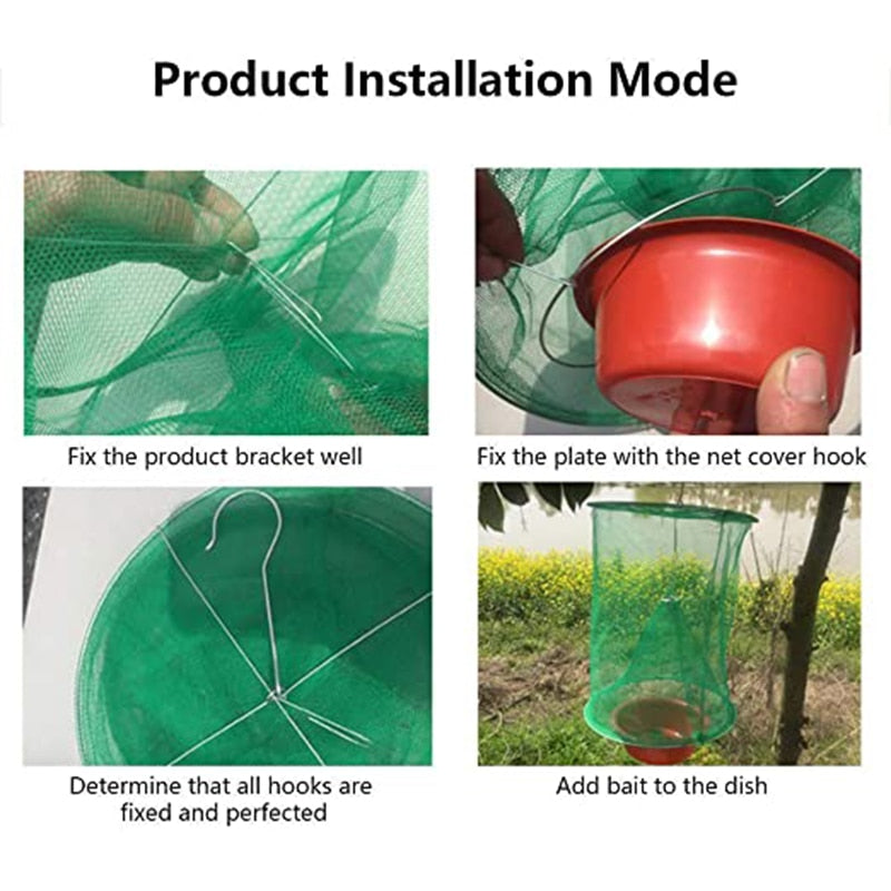 Reusable Hanging Cage Net Fly Trap - Image 5