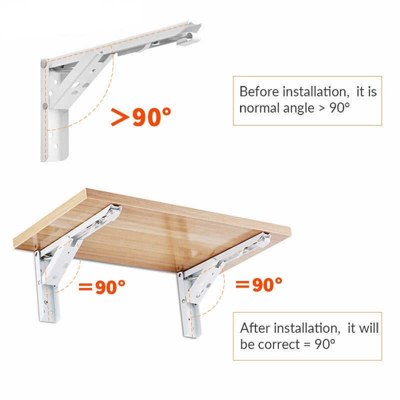 Wall-Mounted Foldable Shelf Organizer Bracket - Image 8
