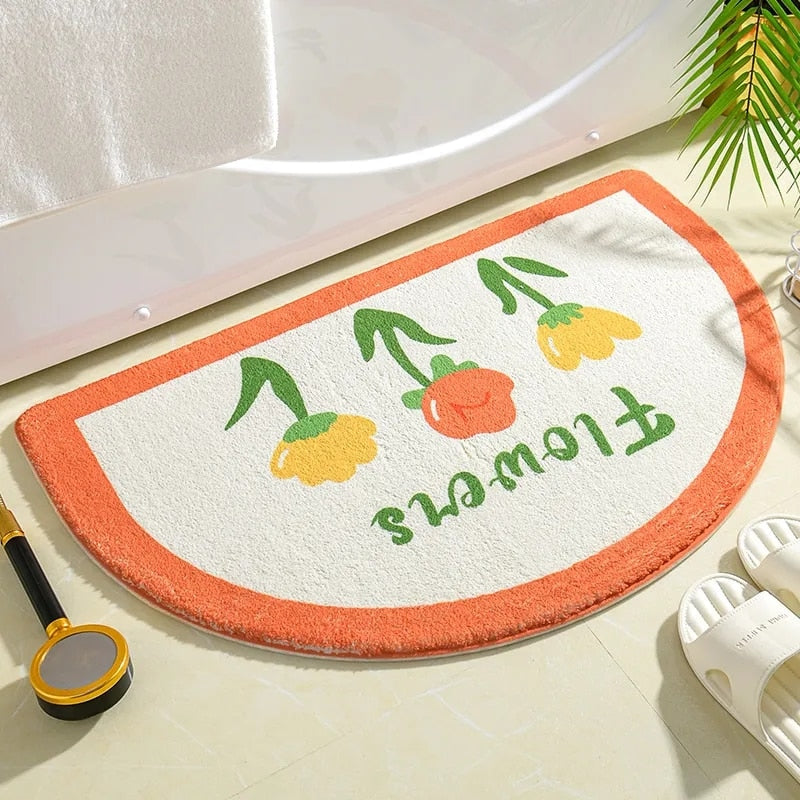 Floral Non-Slip Kawaii Doormats - Image 15