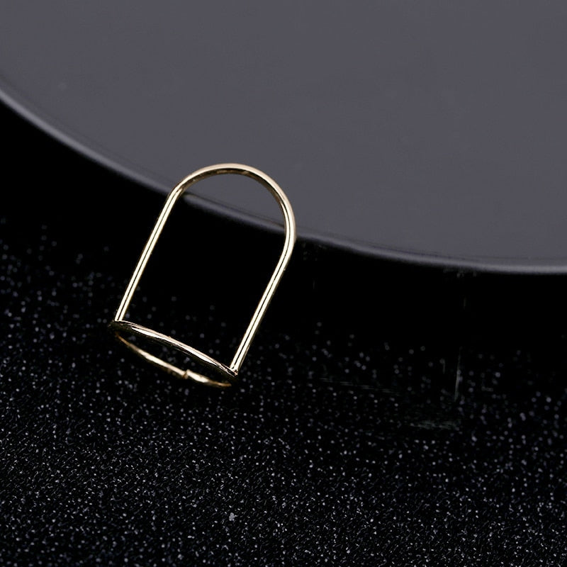Sleek Line Gothic Metal Thin Nail Rings - Image 11
