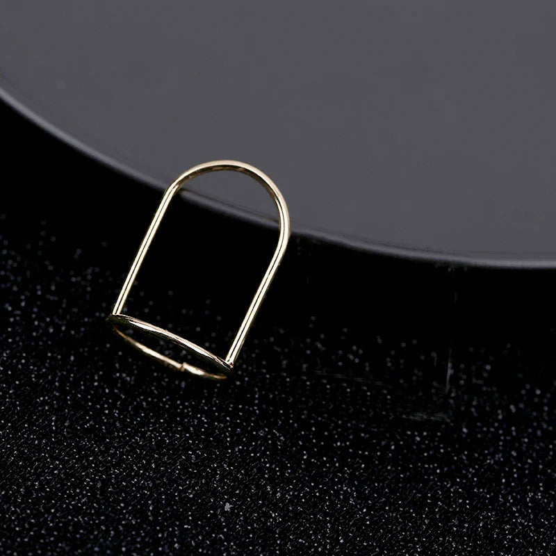 Elegant Fingertip Chic Gothic Slim Metal Nail Rings - Image 24