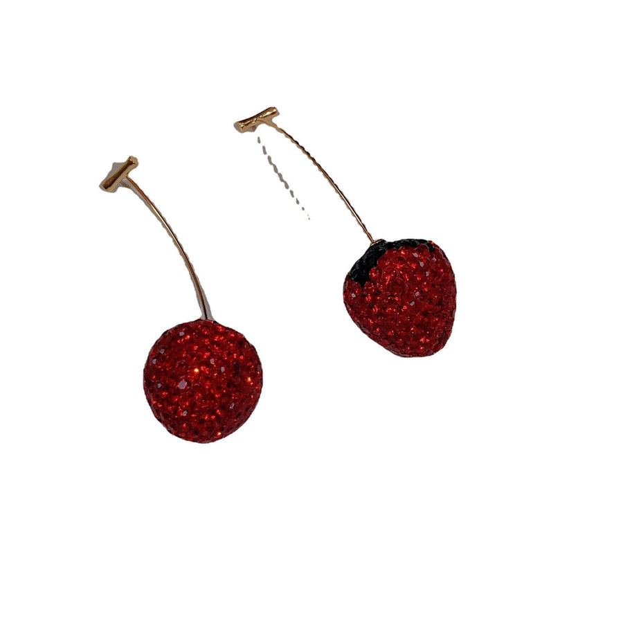 Sweet Strawberry Zircon Earrings - Image 3