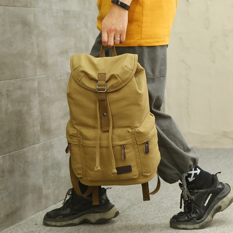 Large Capacity Canvas Explorer Travel Backpack - Image 5