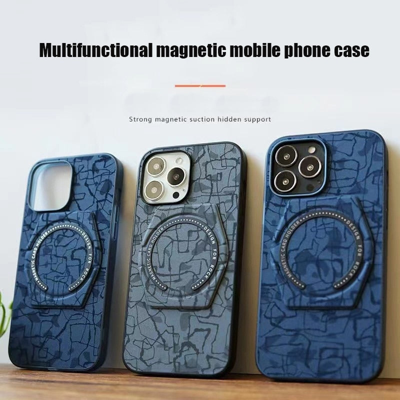 Elegant Magnetic Ring Phone Holder Case