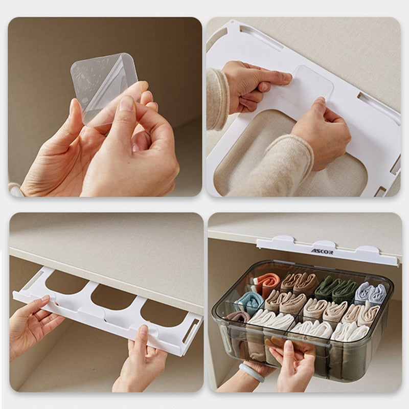 Sock Sorter Under Desk Hidden Drawer - Image 1