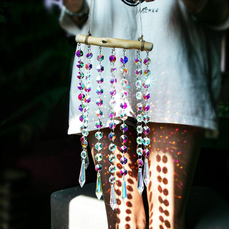 Glass Crystal Wind Chimes Window Decoration - Image 1
