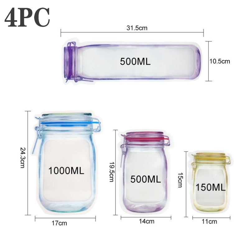 Reusable Transparent Jar Storage Bags - Image 9