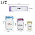 Reusable Transparent Jar Storage Bags