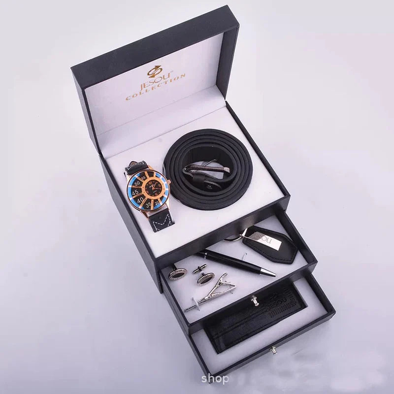 Luxury Fashion Leather Business Men Gift Set - Image 3