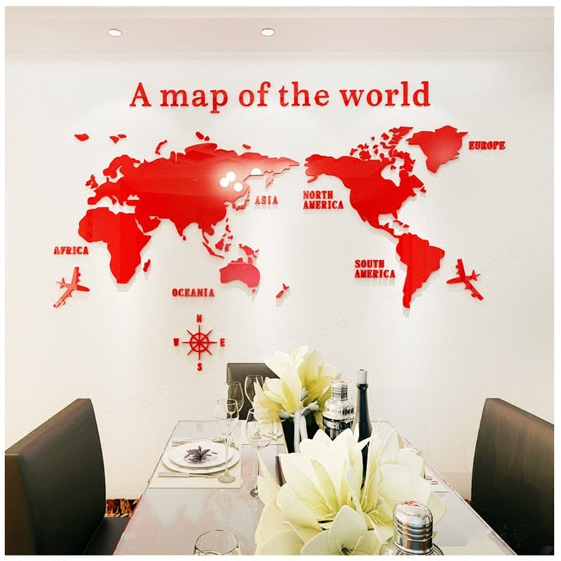 Globe Vision World Map Sticker