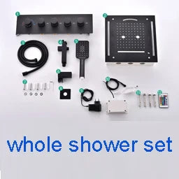 LED Music Shower Set Ceiling Rainfall Waterfall